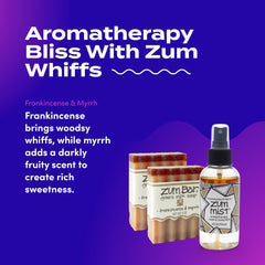 Indigo Wild Zum Mist frankincense and myrrh room spray bottle.