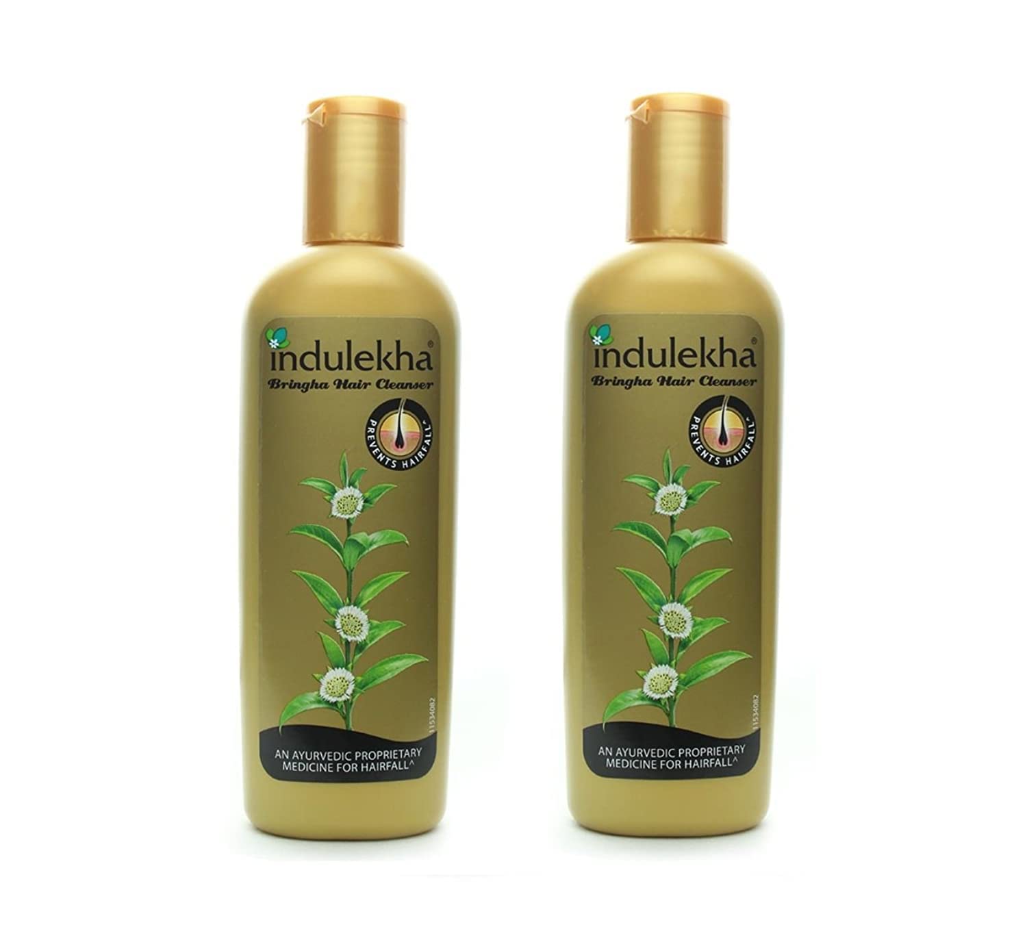 Indulekha Bringha anti hair fall shampoo bottle for healthier hair and scalp care.