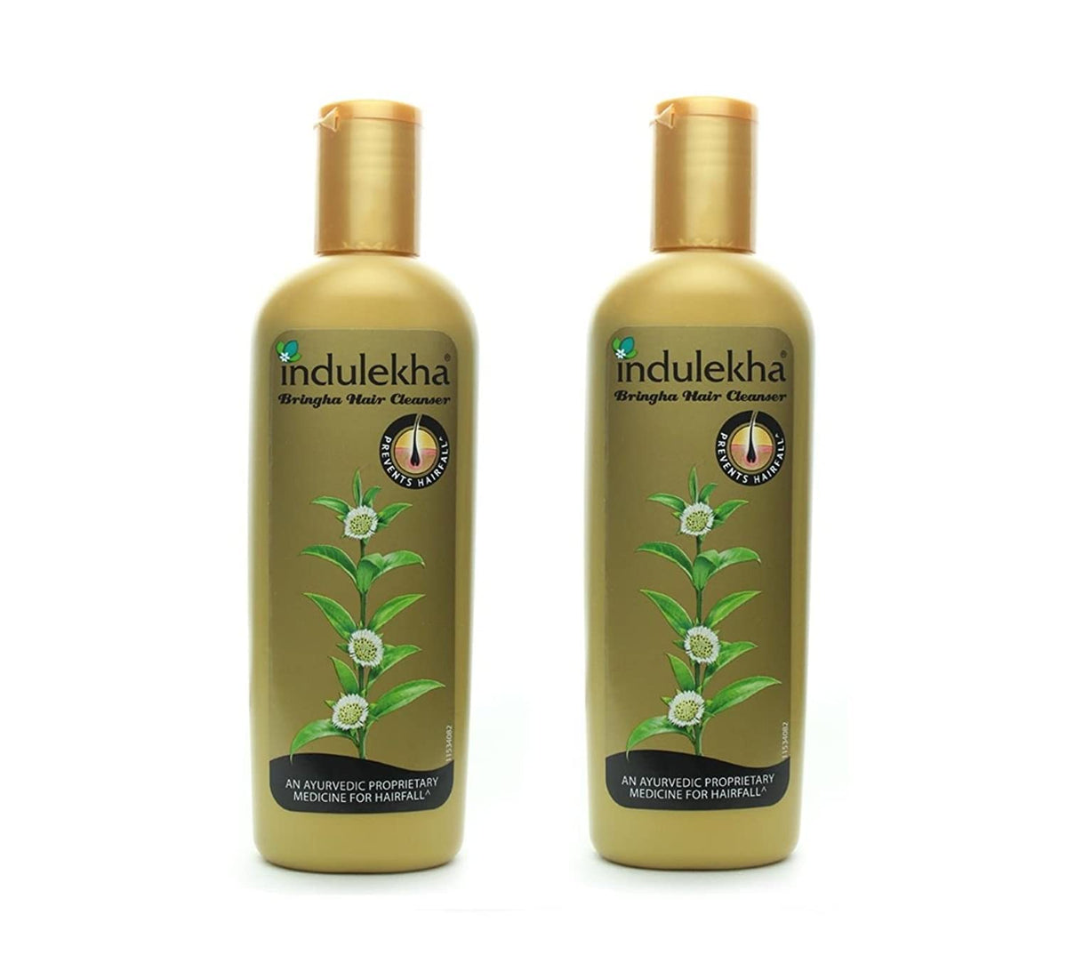 Indulekha Bringha anti hair fall shampoo bottle for healthier hair and scalp care.