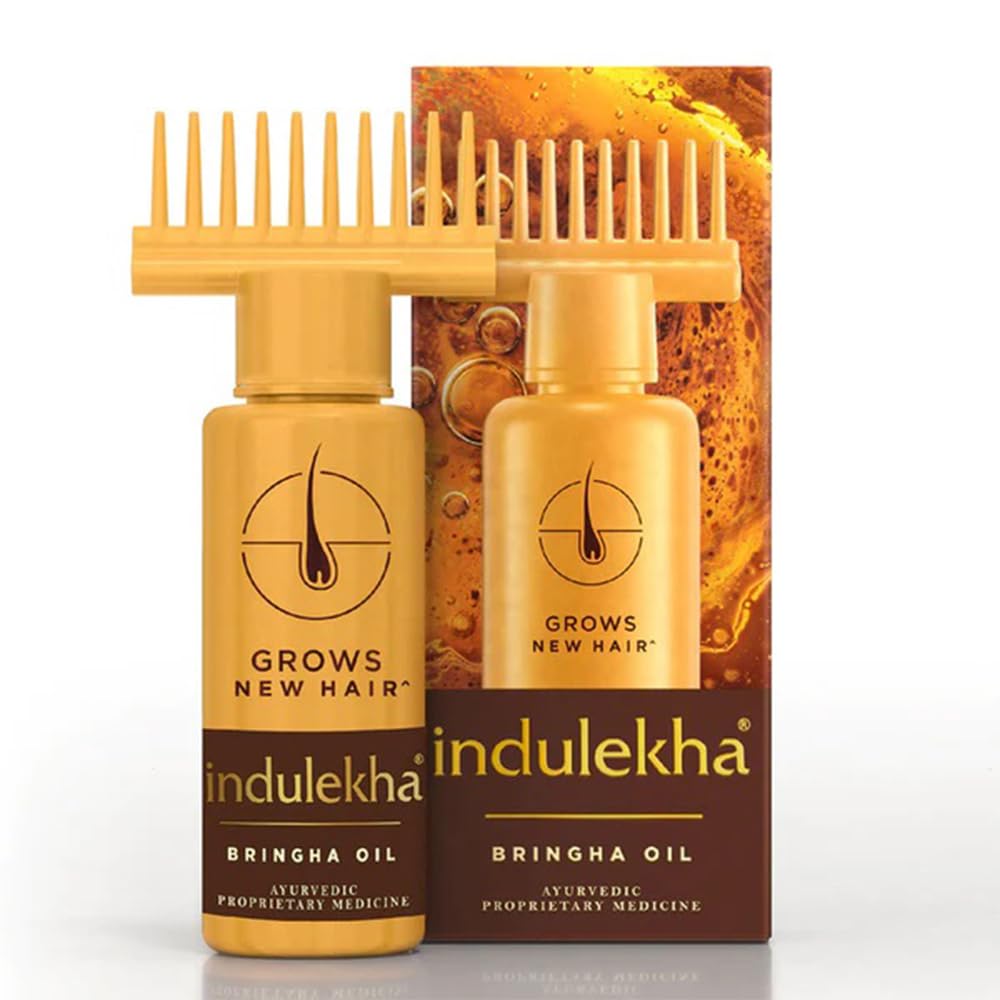 INDULEKHA Bringha oil applicator comb enables even scalp distribution