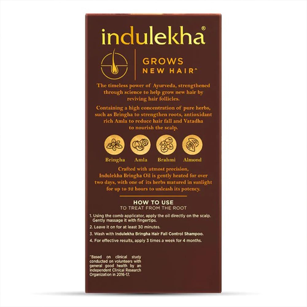 INDULEKHA Bringha oil scalp massage moment supports absorption
