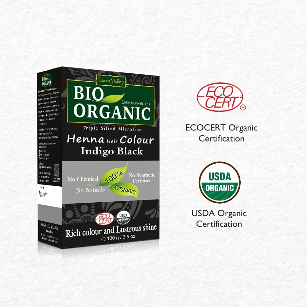 INDUS VALLEY cassia-henna blend emphasizes conditioning and color depth without harsh chemicals.