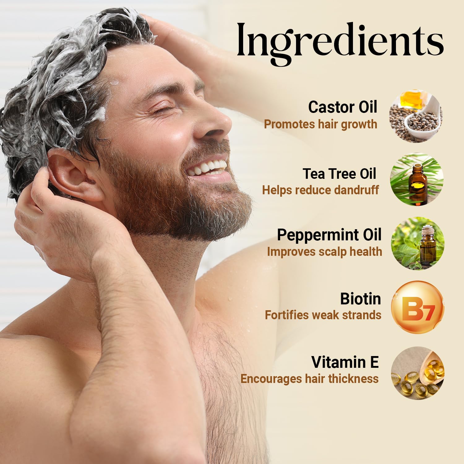 INFINA ESSENTIALS Batana Oil Shampoo biotin benefits highlight for stronger-feeling strands