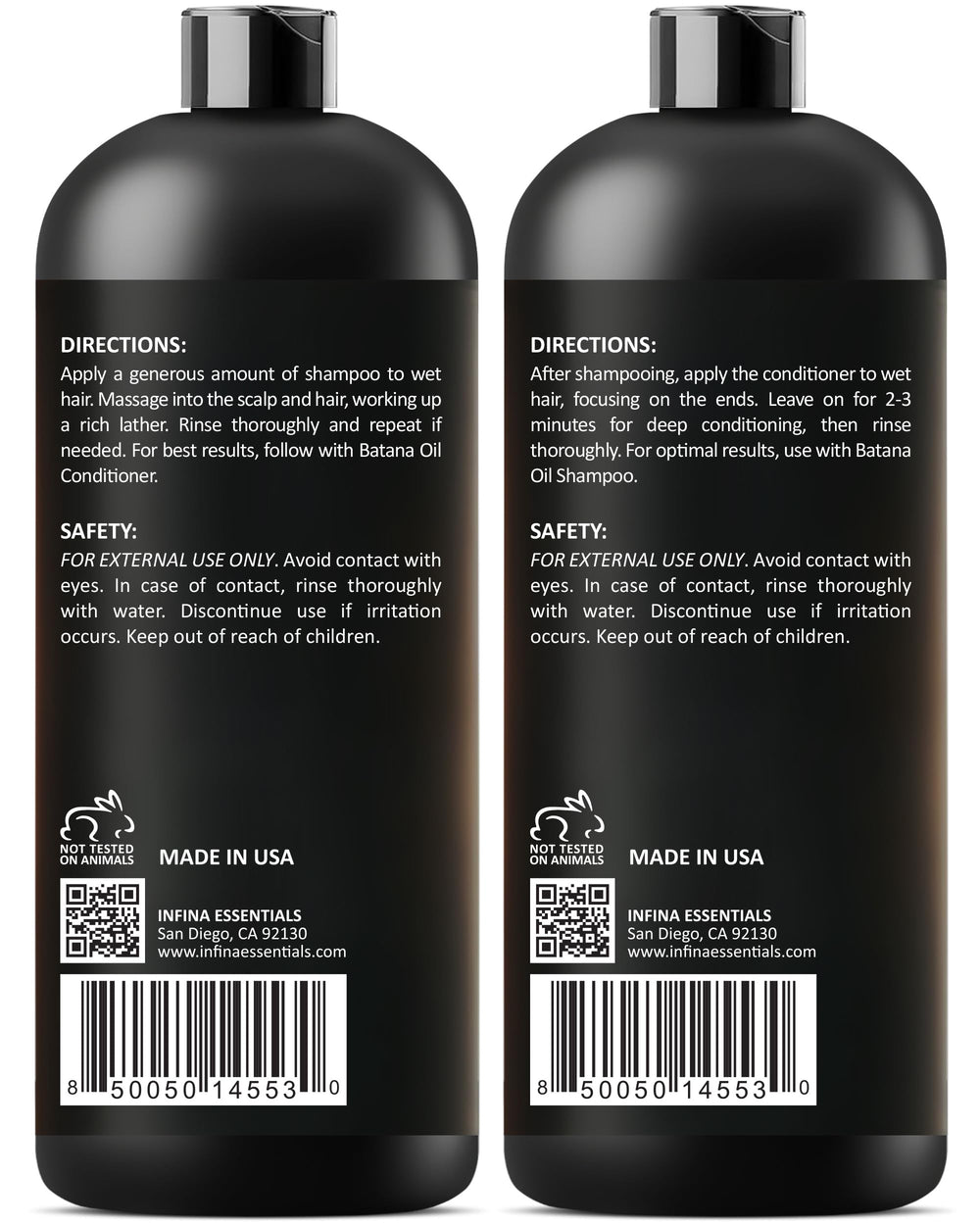 16 oz bottles shown with pump tops for convenience.