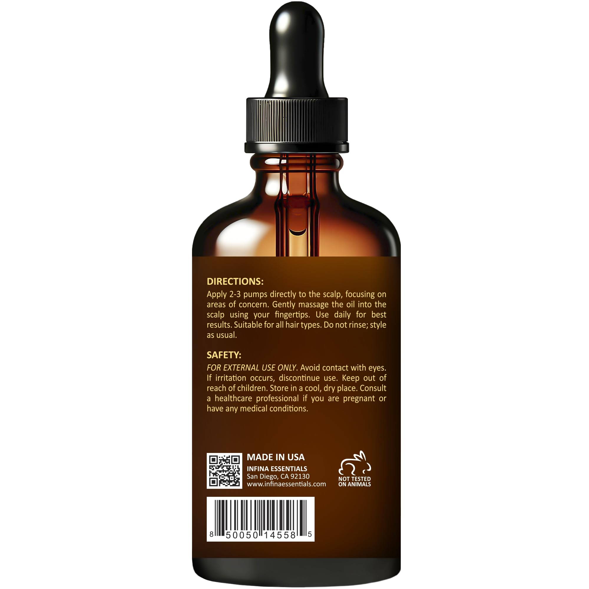 INFINA ESSENTIALS color treated hair safe label indicates compatibility