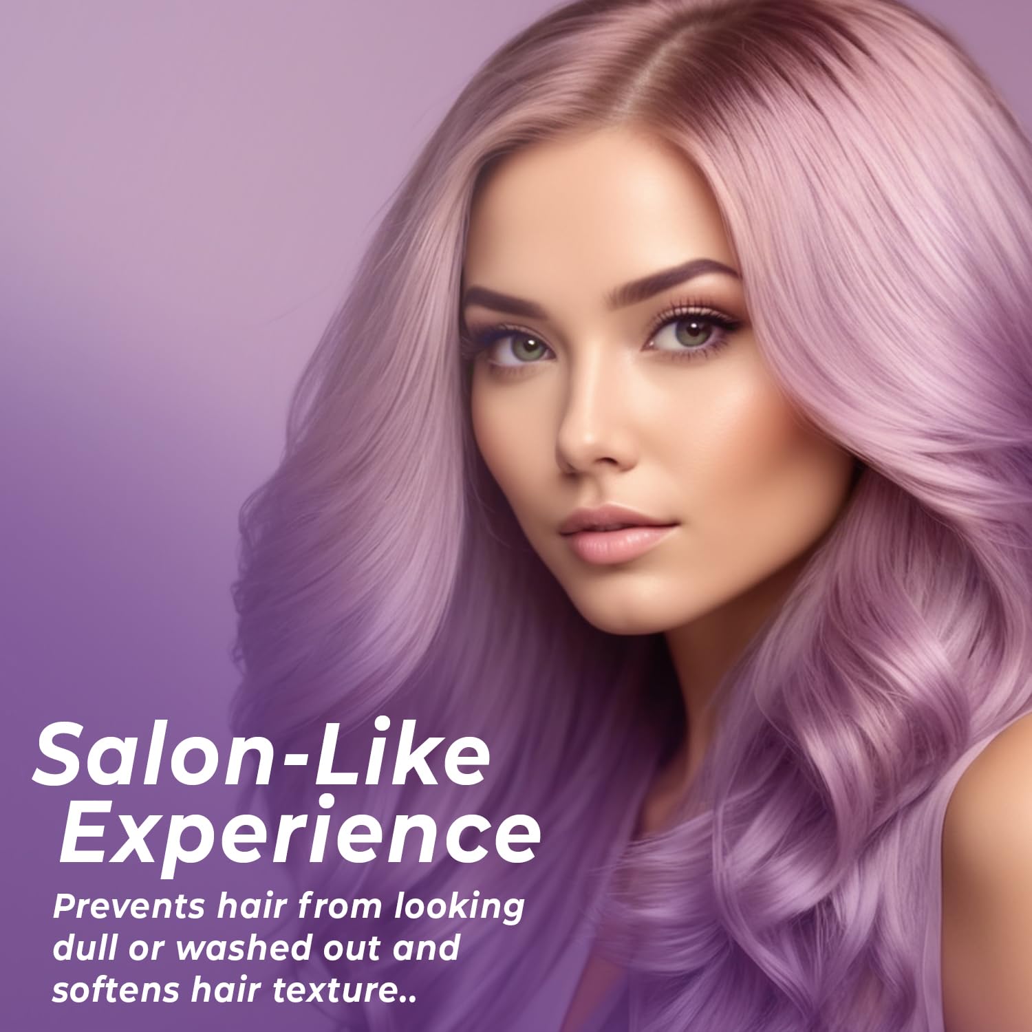 INFINA ESSENTIALS Color-treated hair after use appears vibrant and silky.