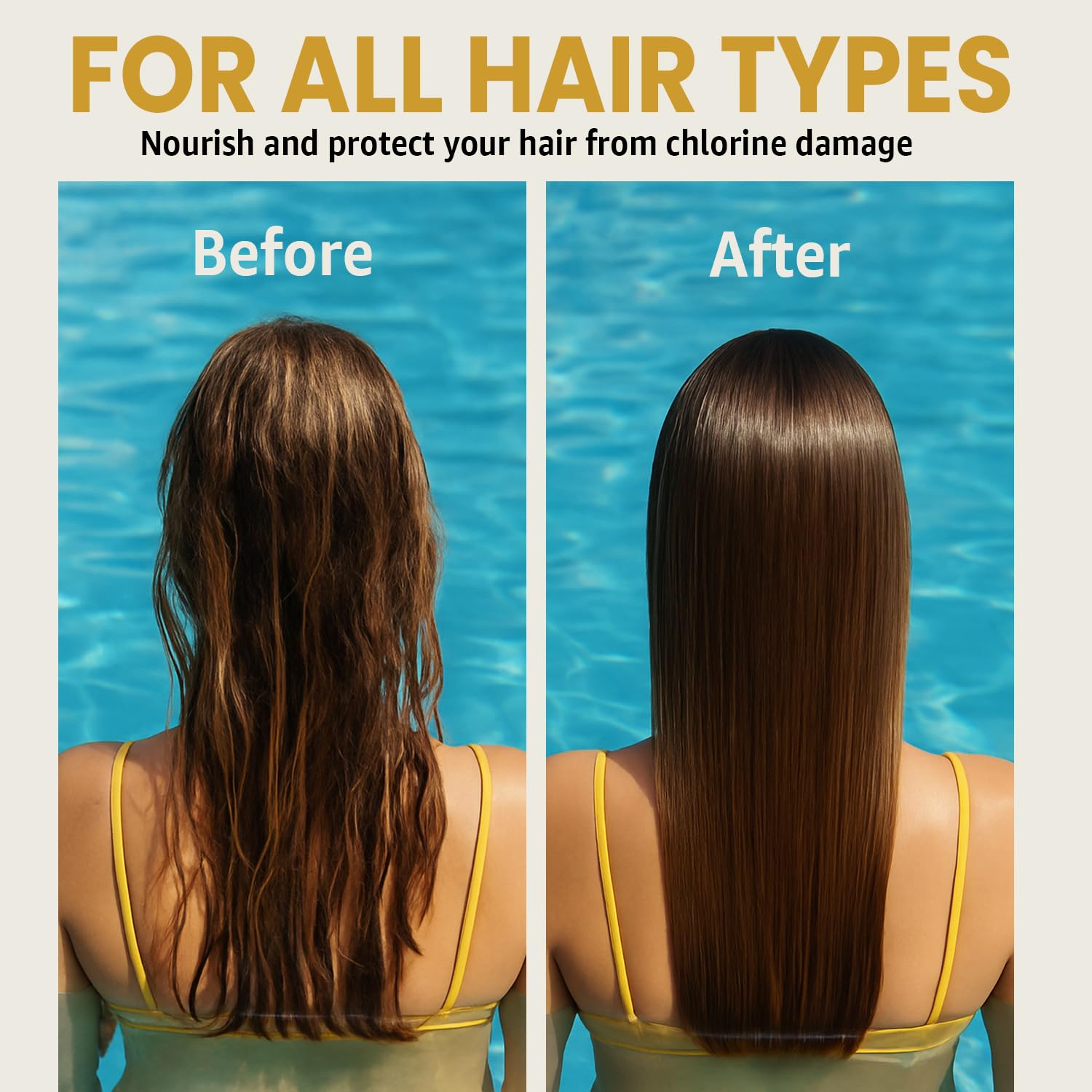 Infina Essentials hair types collage shows curly and straight styles achievable