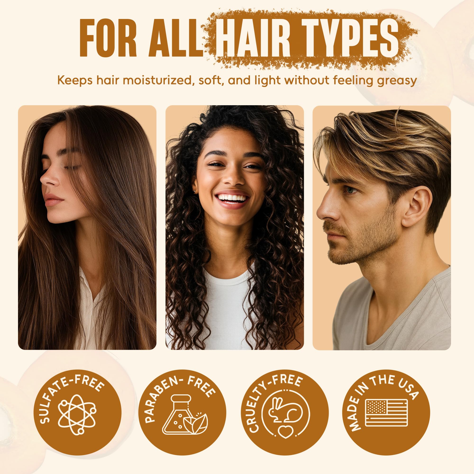 Ingredient label zoom reveals biotin and tea tree benefits.