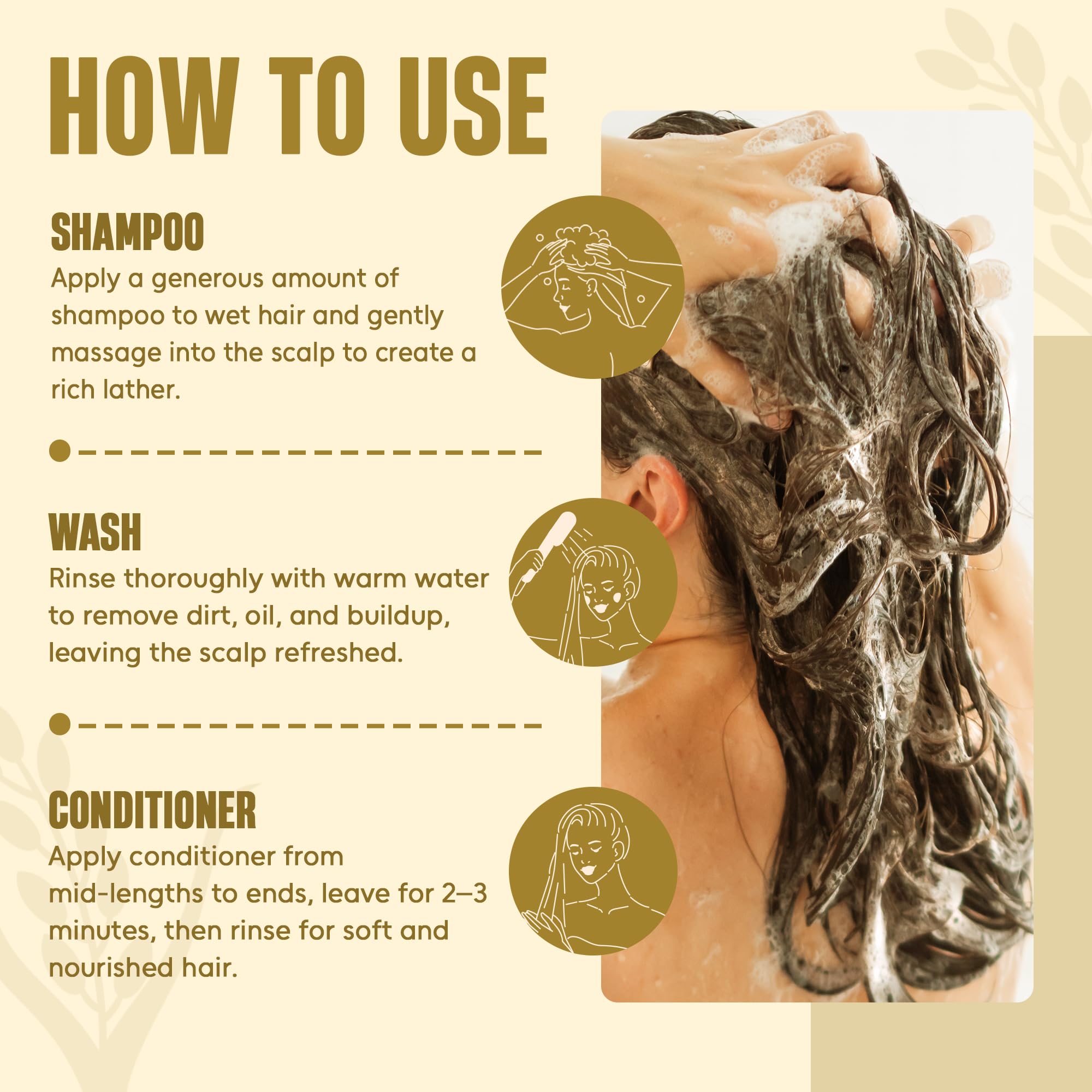 INFINA ESSENTIALS conditioner application shot highlights detangling ease