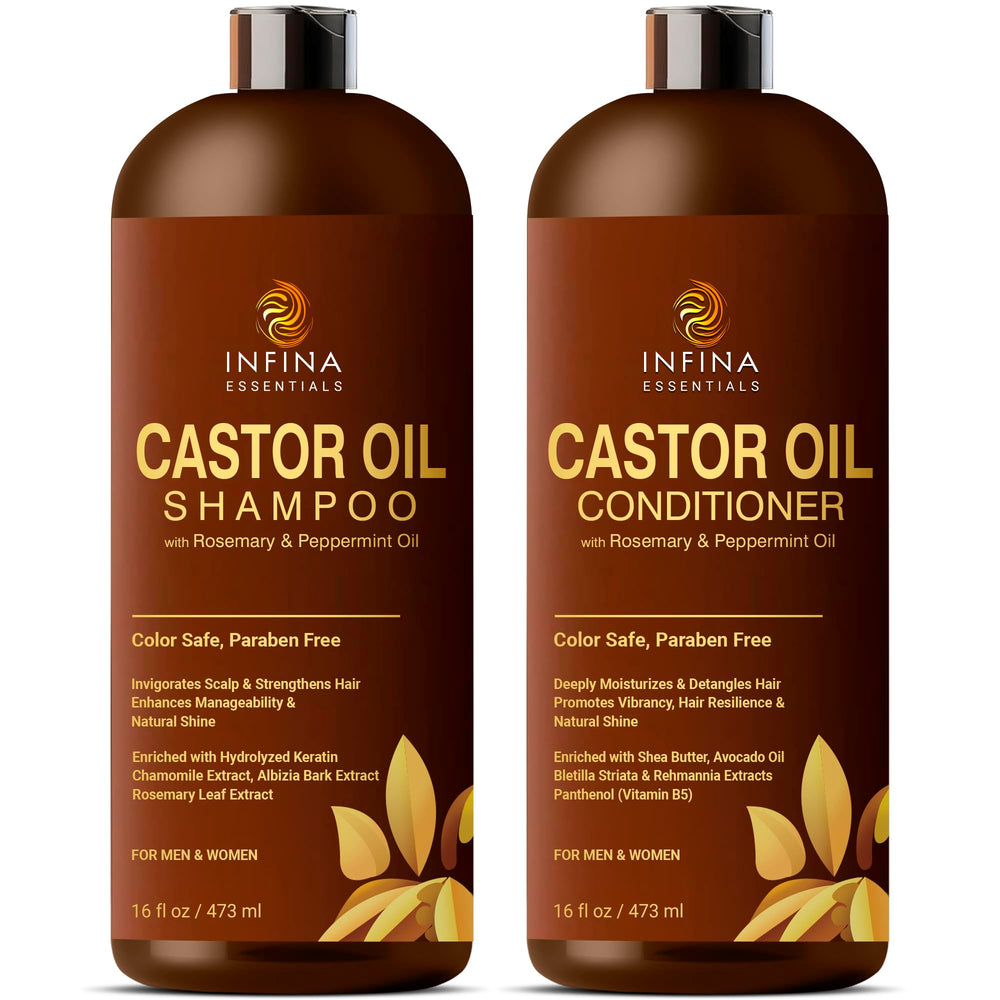 INFINA ESSENTIALS unisex packaging appeals to all hair types.