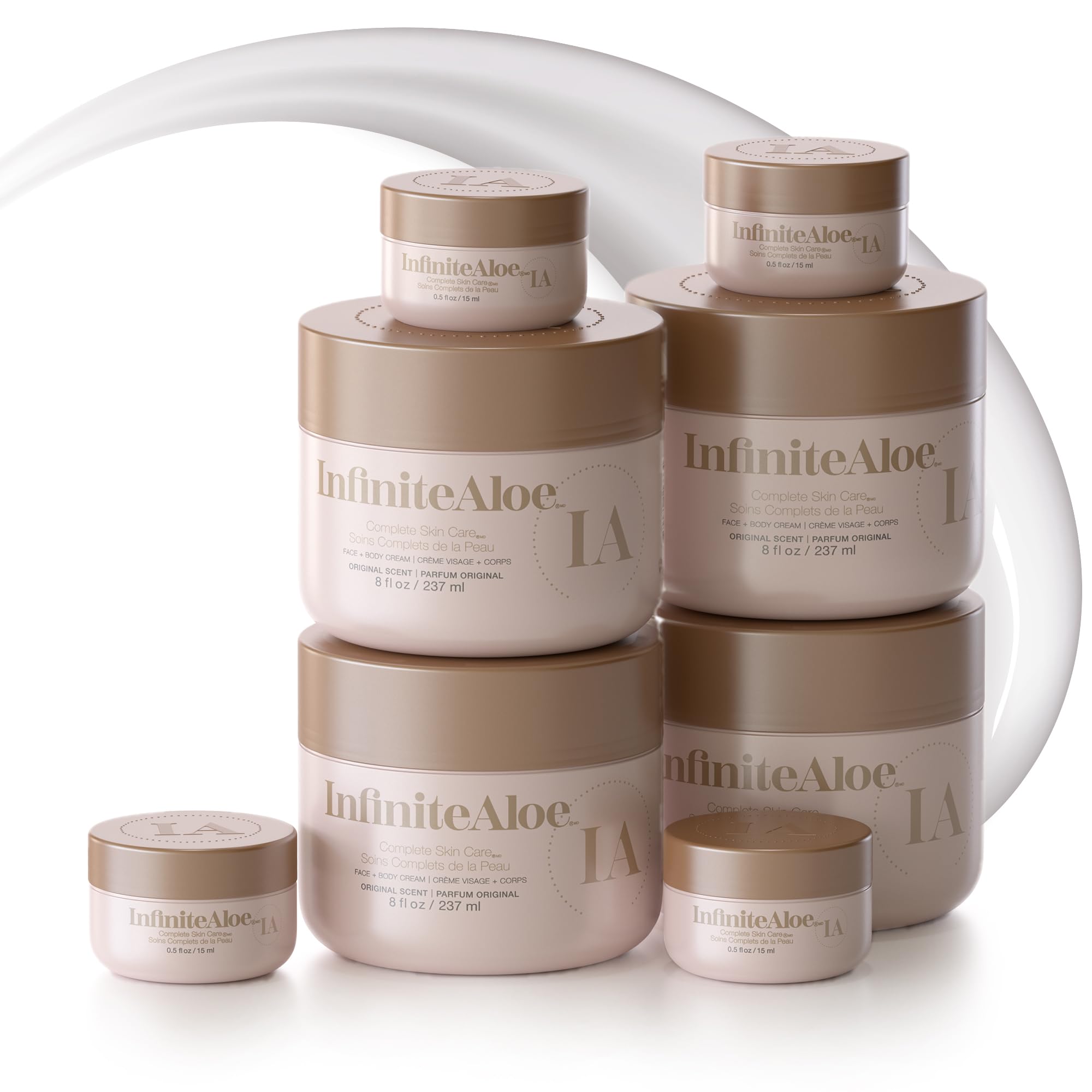 InfiniteAloe Complete Skin Care 8oz jar close-up highlighting long-lasting hydration