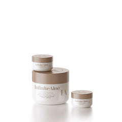 InfiniteAloe Complete Skin Care jar close-up showing fragrance-free hydration