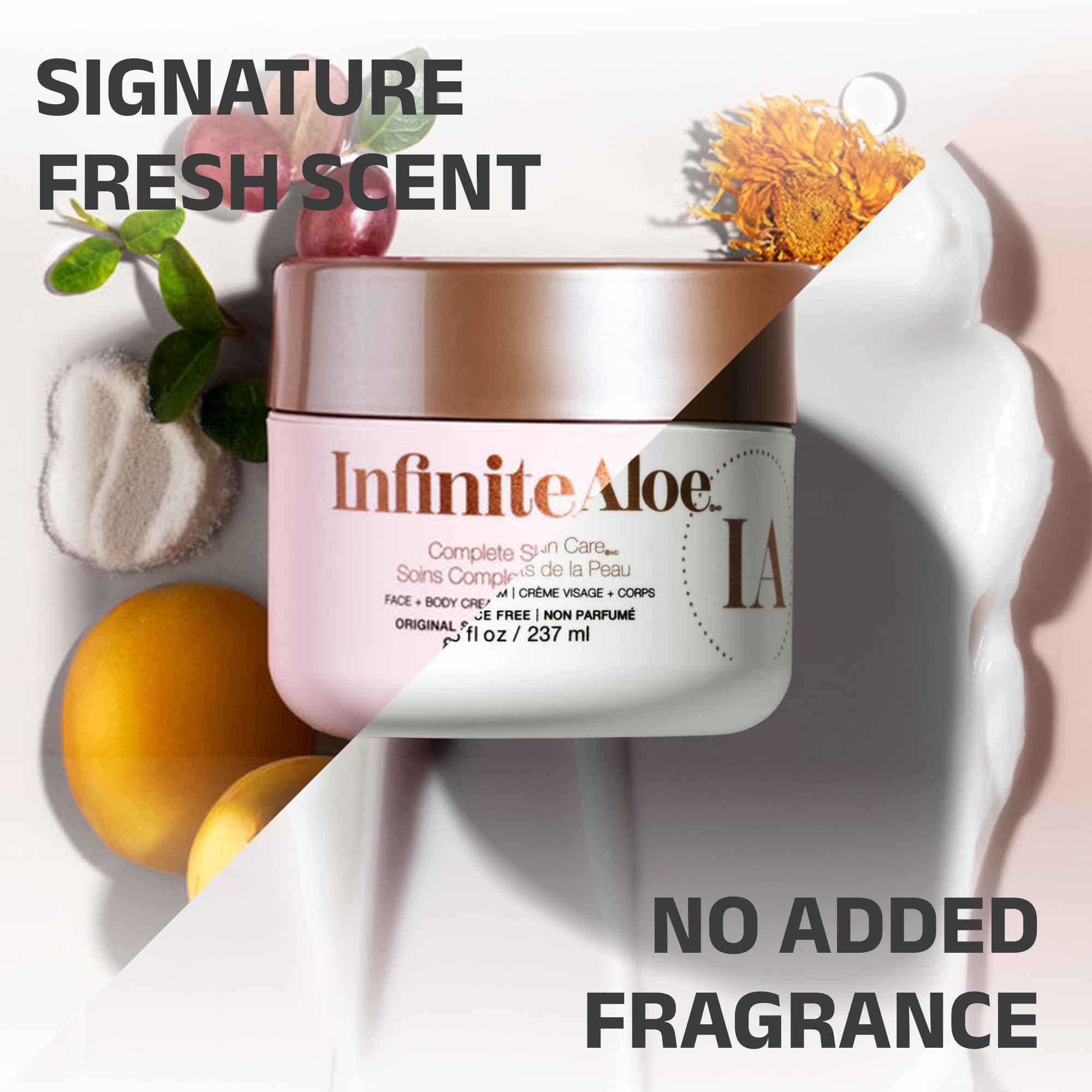 InfiniteAloe Complete Skin Care sensitive skin use showcases gentle formula