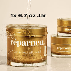 InfiniteAloe Gold being spread on the face for nourishment