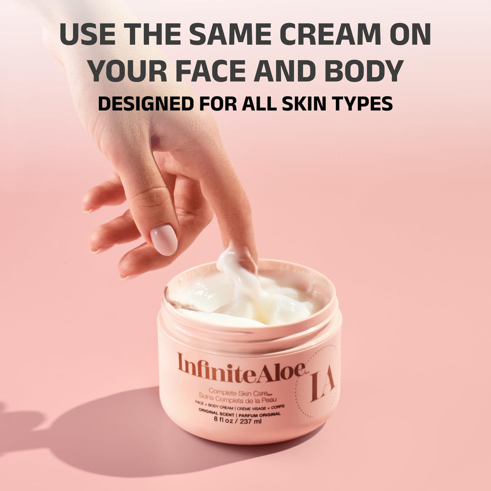 InfiniteAloe hyaluronic acid and peptides close-up for intense moisture