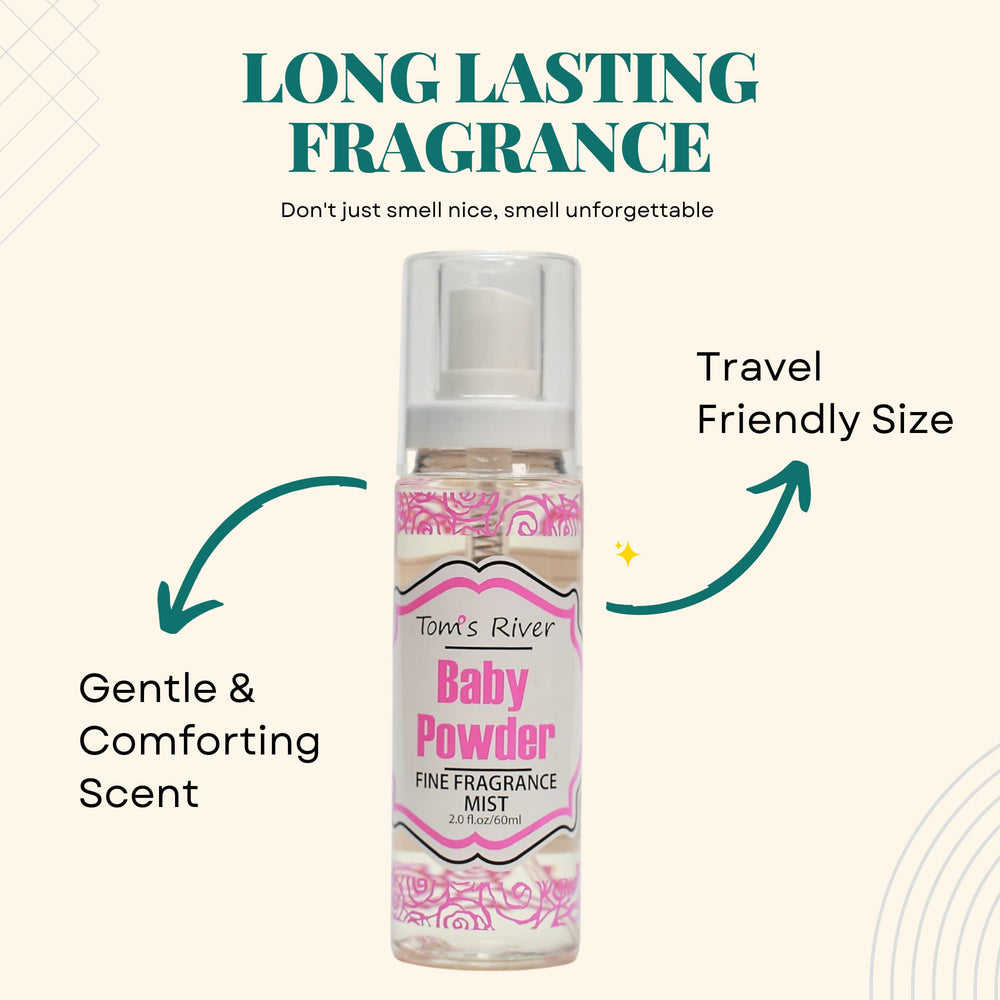 Infinix baby powder scent fragrance mist pour — easy refill