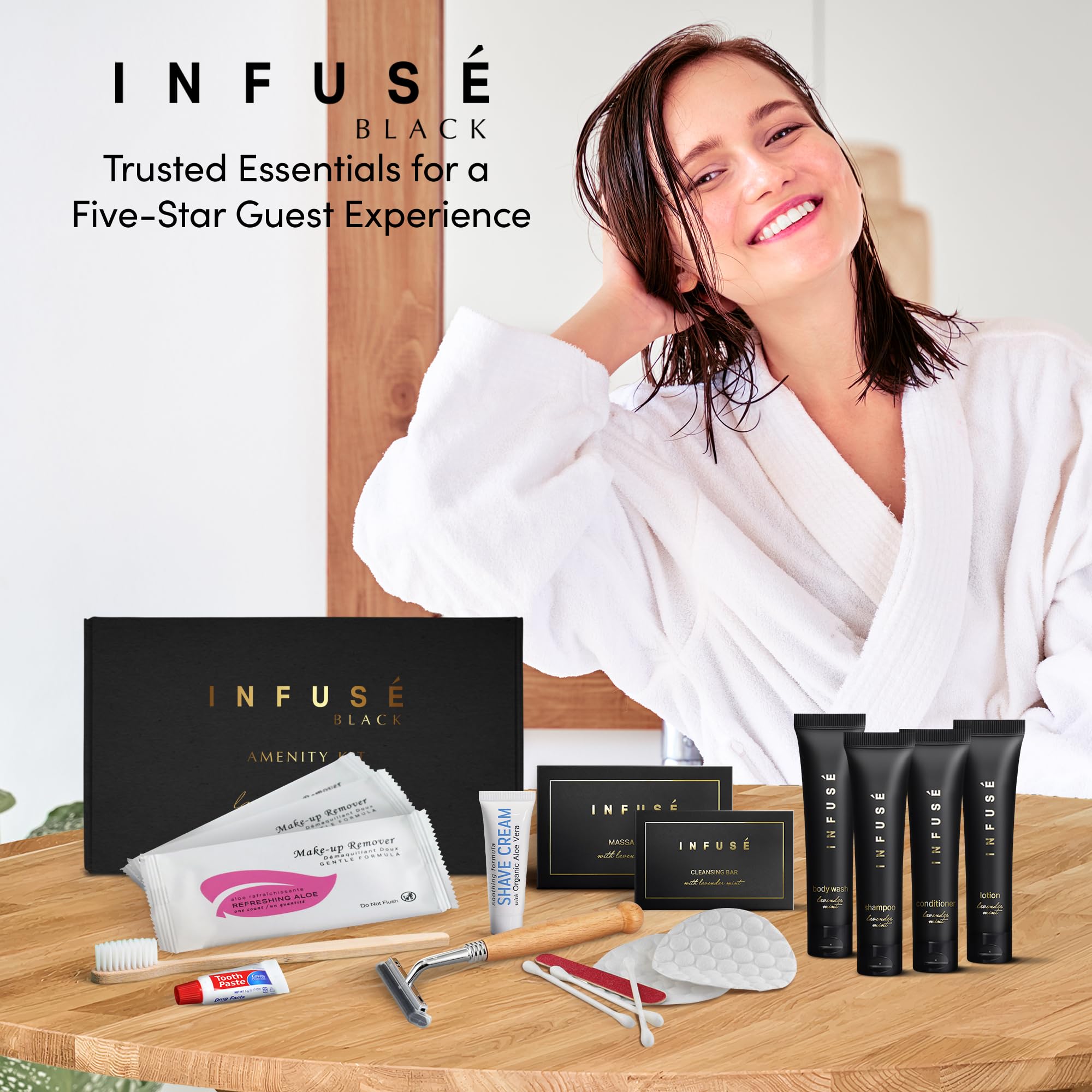 INFUSÉ Infuse Black dental kit ensuring fresh breath and easy routine on the road.