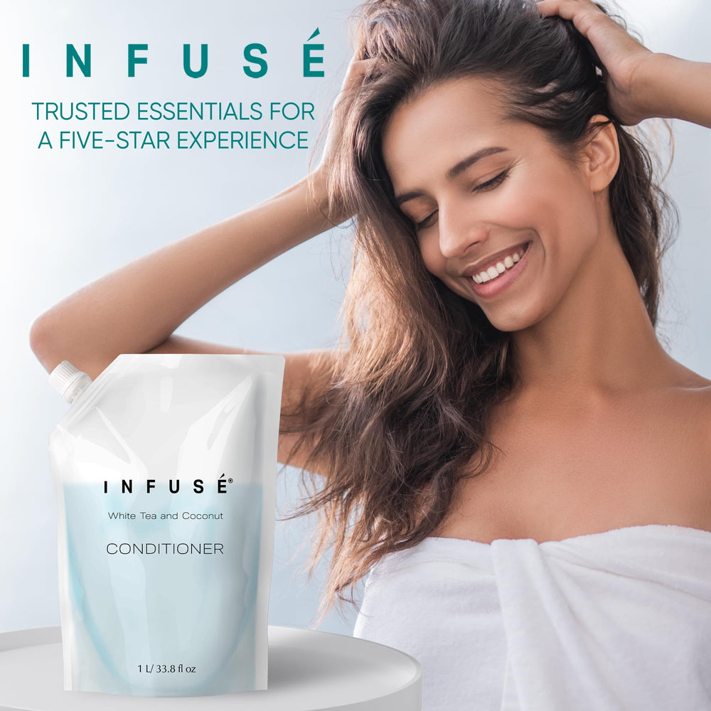 INFUSÉ creamy conditioner texture delivers smooth hair experience.