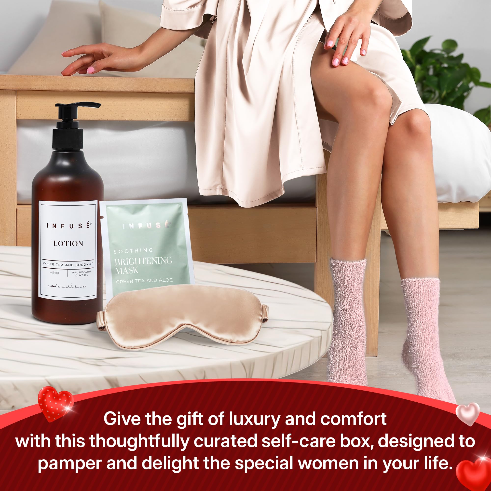 INFUSÉ spa gift box bath bombs create a fragrant, soothing bath moment.