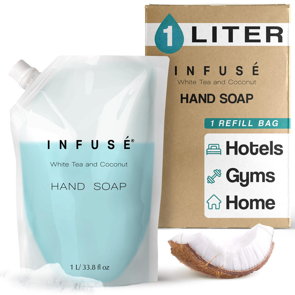 Infusé white tea and coconut refill bag for wall dispensers