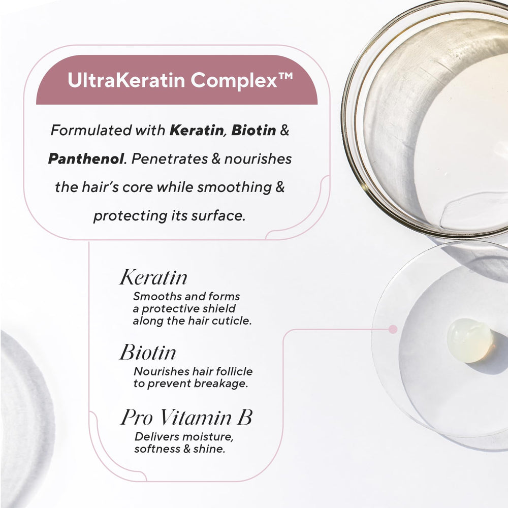 Infusion K Keratin Silk protein close-up highlights soft, gleaming shine.