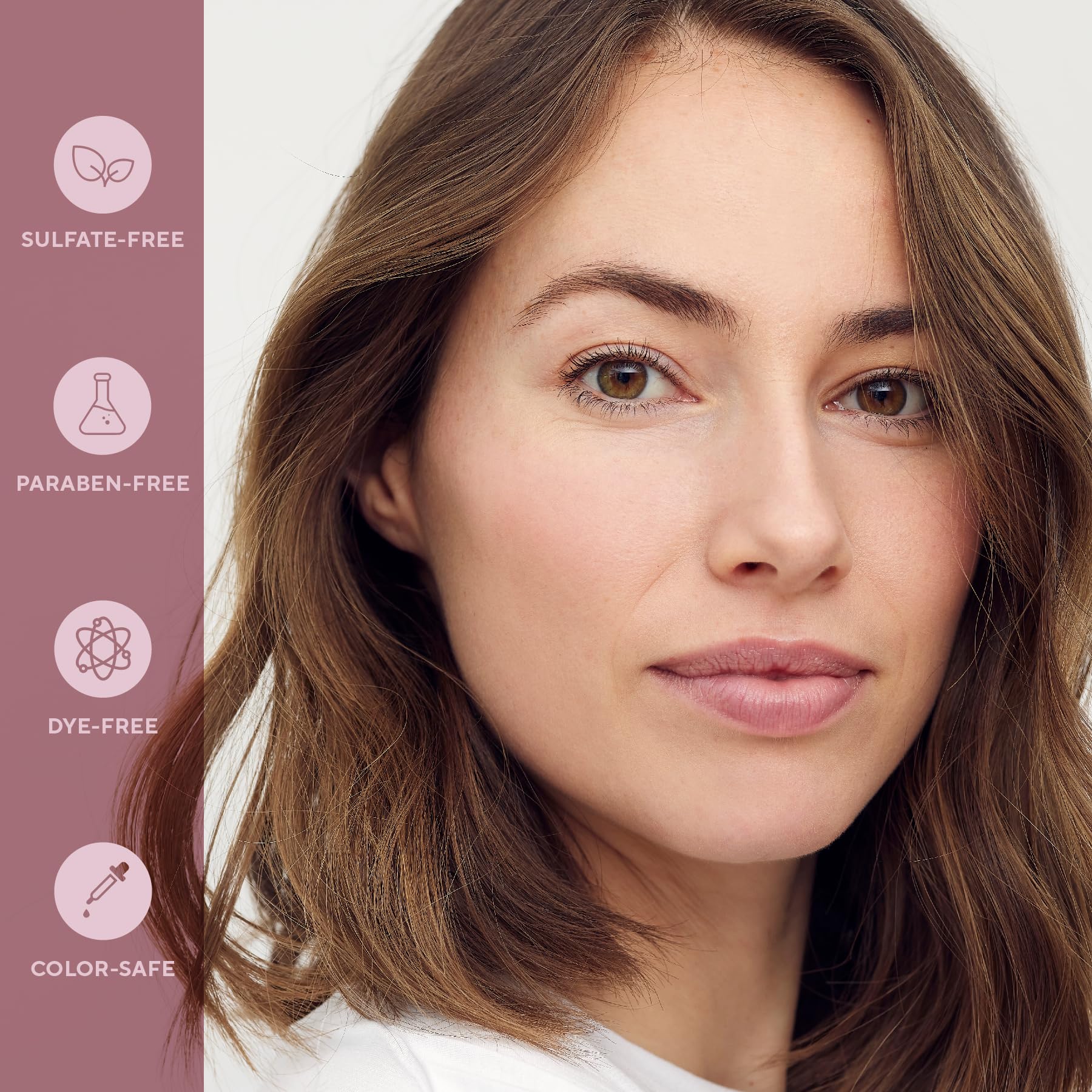 Infusion K USA-made label emphasizes clean ingredients for all hair types.