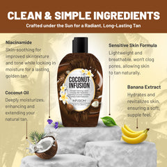 Infusion Lotion Senteur Coco Vanille - Parfum tropical léger pour une sensation fraîche.