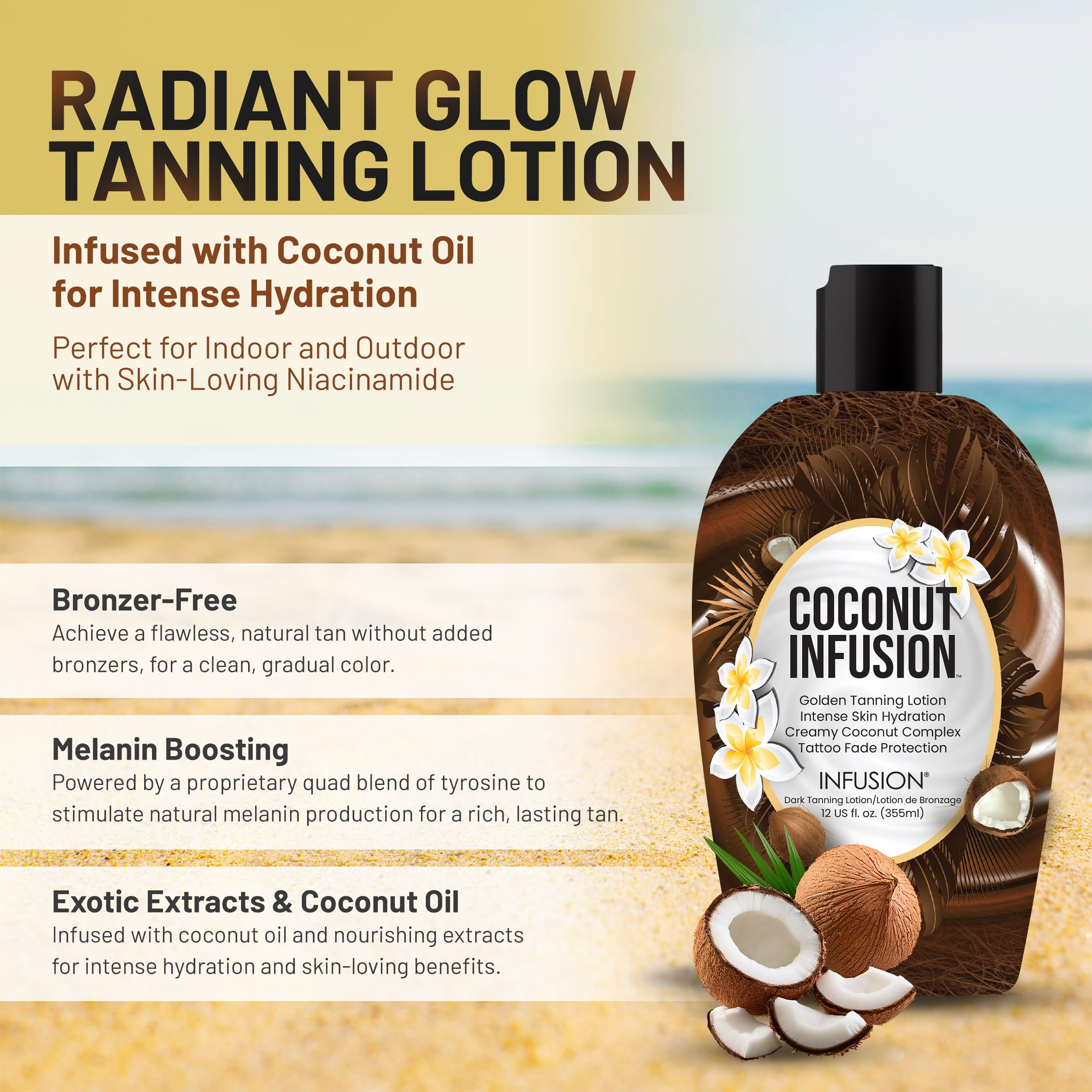 Infusion Lotion Teint Naturel Sans Bronzer - Teint progressif sans bronzant.