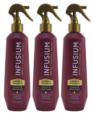 Infusium Leave-In Treatment bottle pour delivers lightweight nourishment for hair