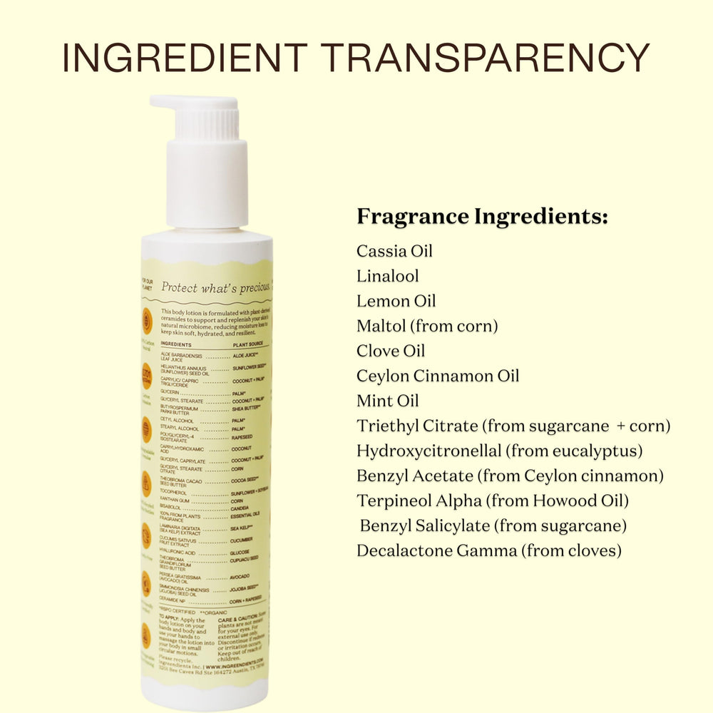 Ingreendients California-made bottle highlights sustainable packaging.