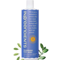 Ingreendients moisturizing body wash bottle pour for a gentle daily cleanse