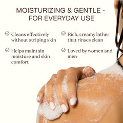Ingreendients back label focuses on pH-balanced skin care.