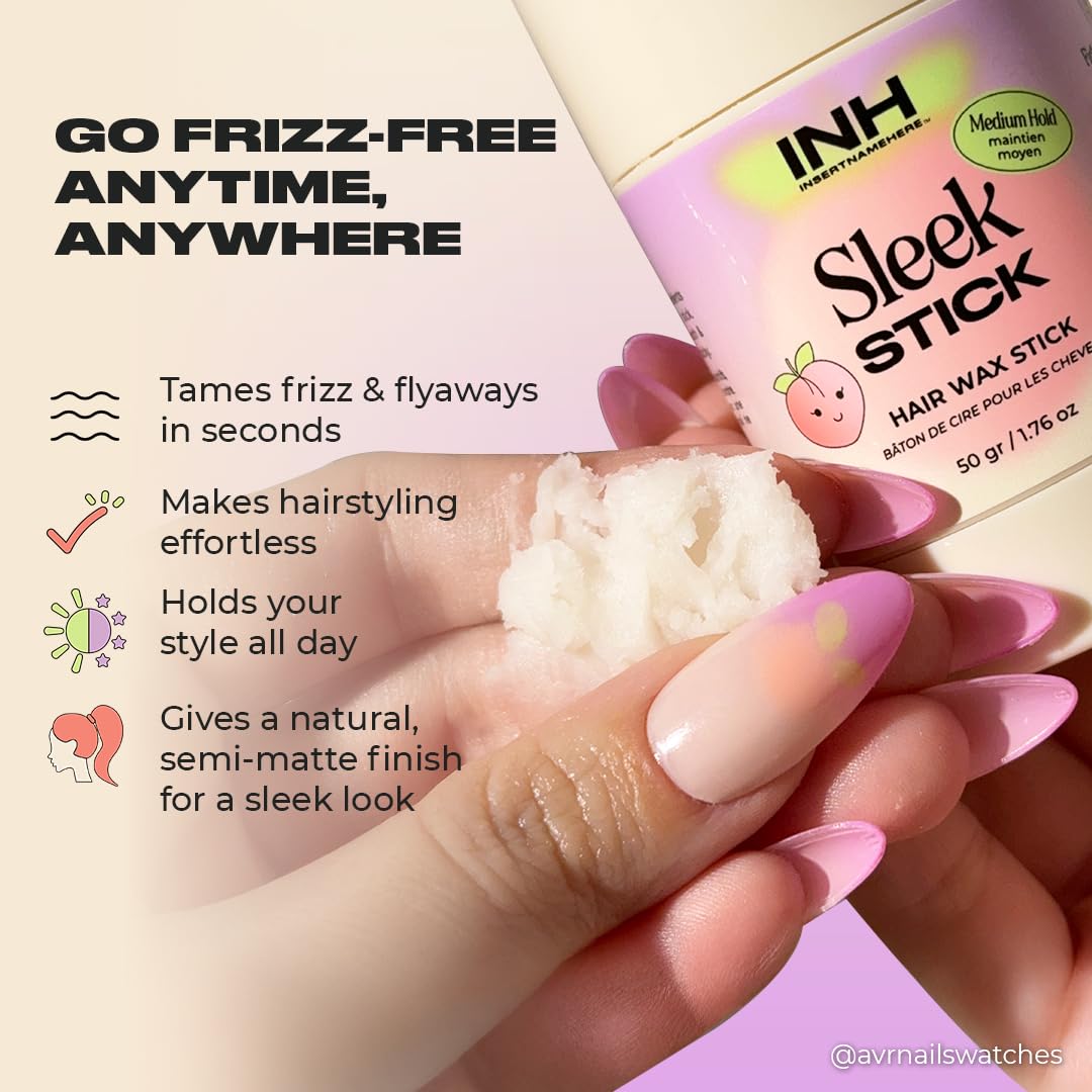 INH sleek stick applied to tame flyaways for a clean hairline finish.