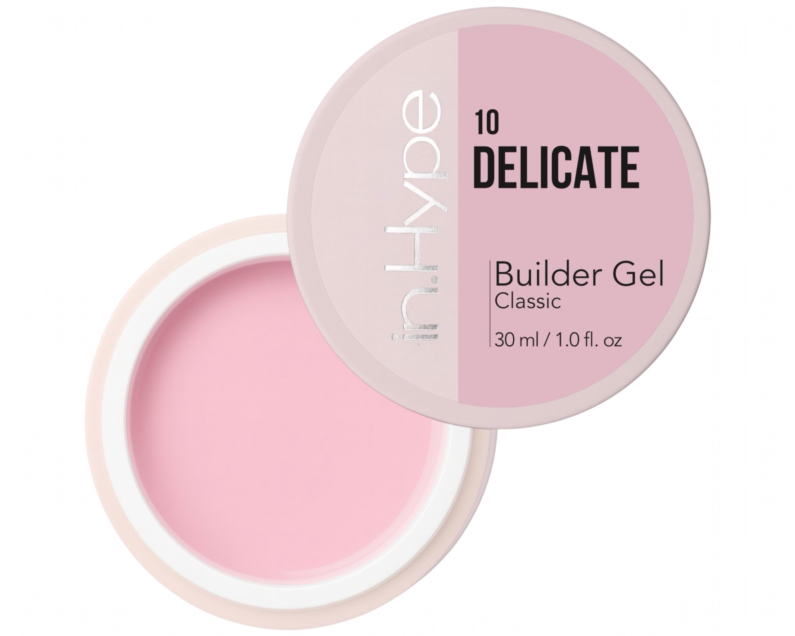 IN.HYPE camouflage builder gel bottle closeup for precise, smooth sculpting and strength