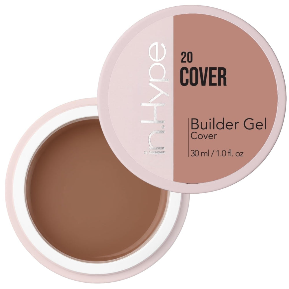 IN.HYPE UV/LED camouflage builder gel application for precise extensions.