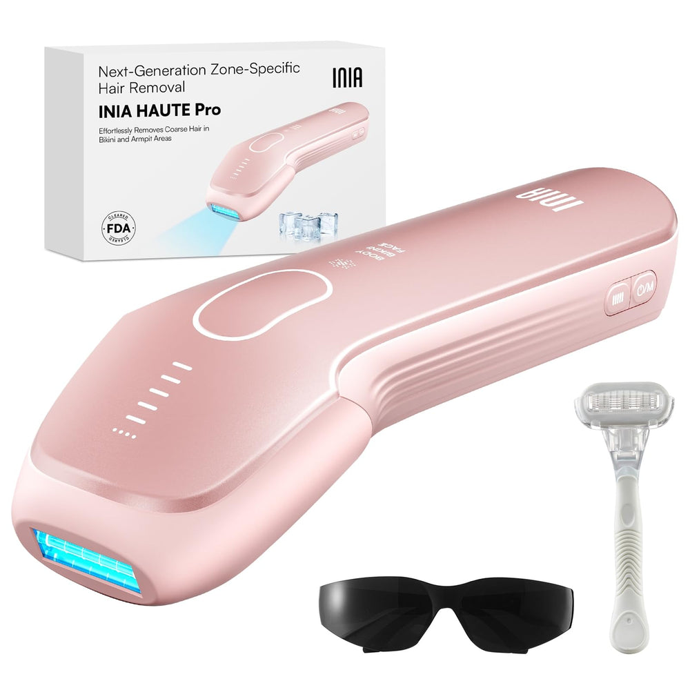 INIA Haute Pro laser hair remover front view for at-home hair reduction.