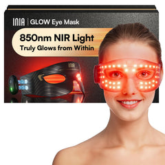 INIA red light therapy eye mask focused on under-eye area for smoother skin
