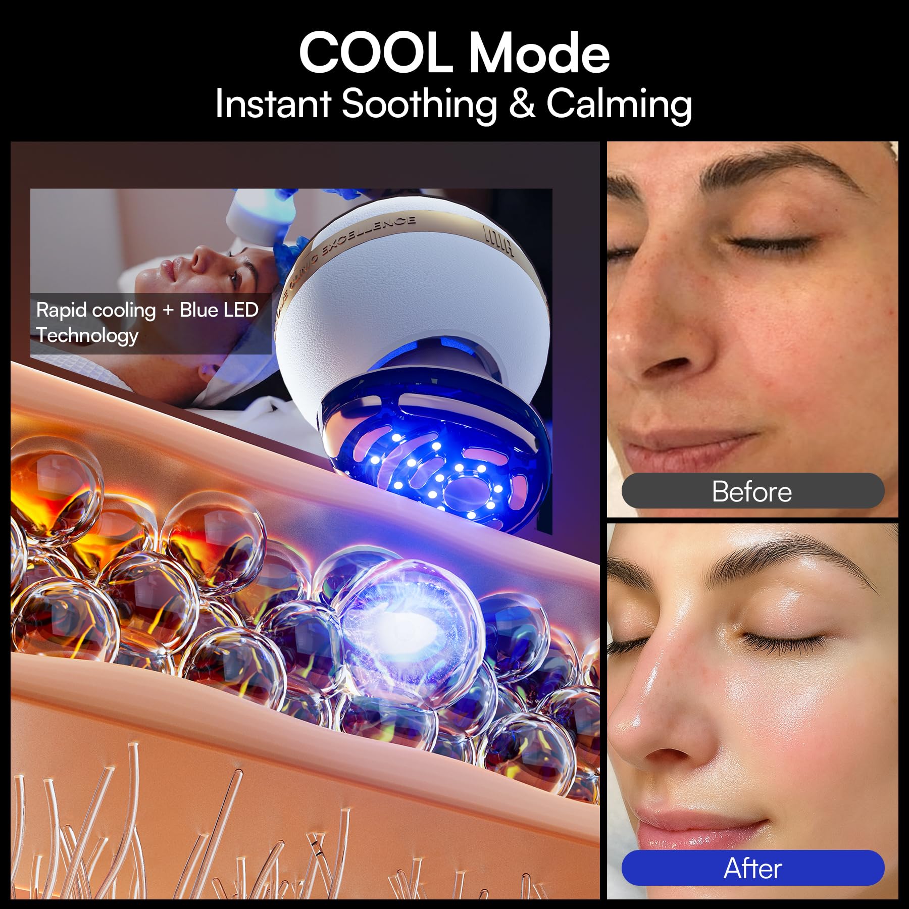 INIA SPHERA spa-like design with soft-touch finish and gold accents