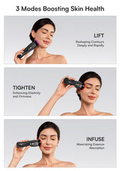 INIA True Beauty Glow LIFT mode supports facial contour definition during use.