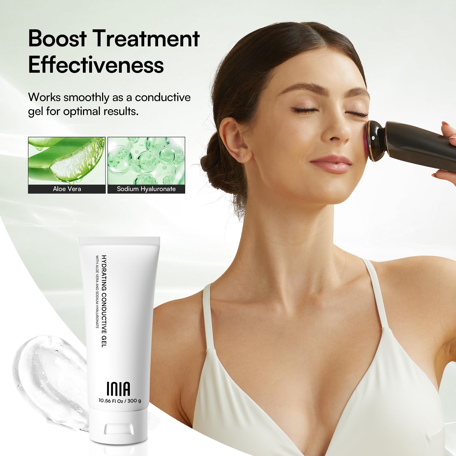 INIA True Beauty Glow TIGHTEN mode uses red light to target fine lines.