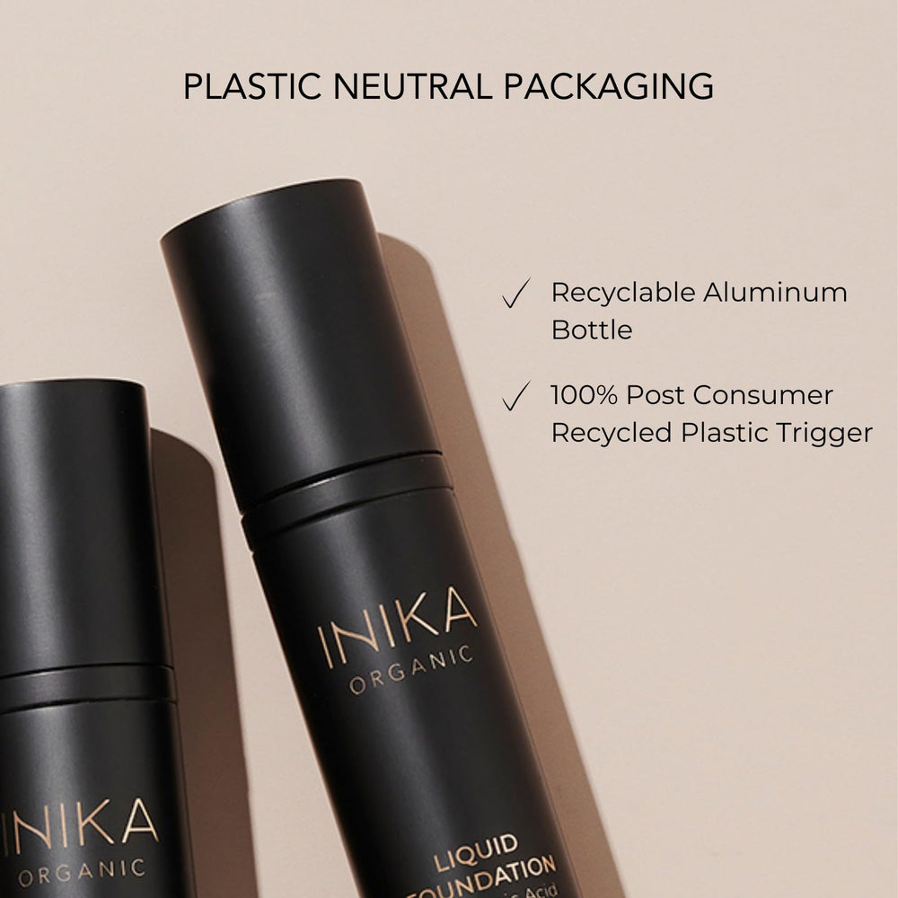 INIKA foundation swatch demonstrates creamy-buildable texture and versatility