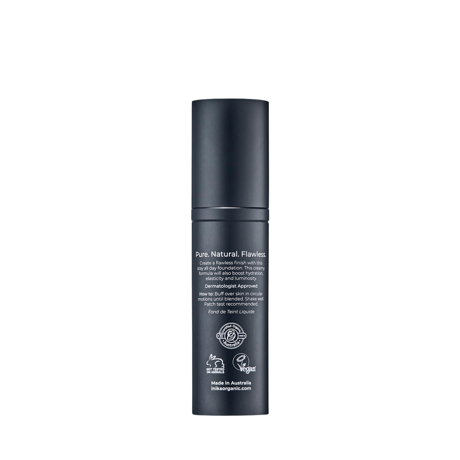 INIKA foundation demonstrates flawless finish suitable for daily wear