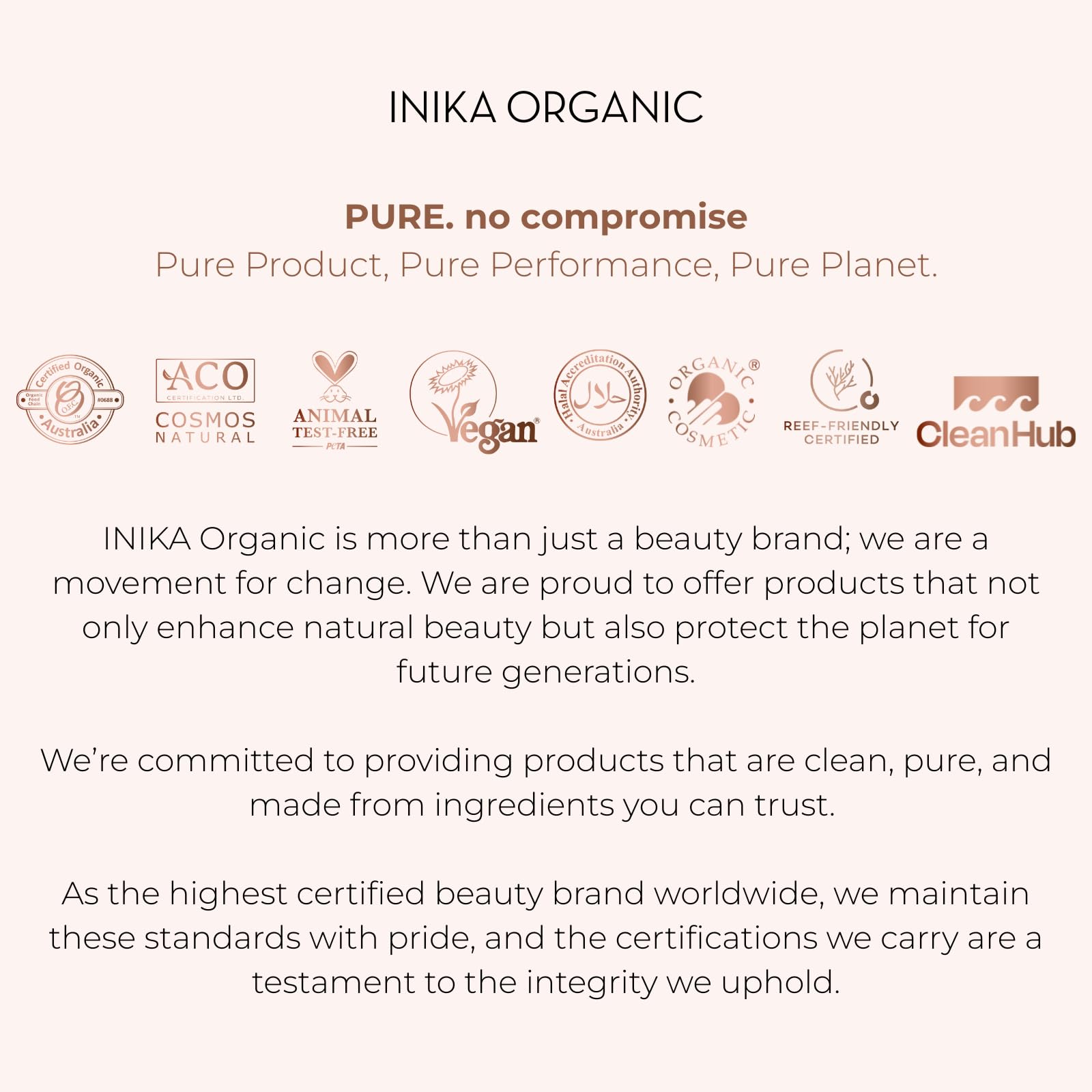 INIKA foundation with green tea antioxidants supports a healthy-looking base