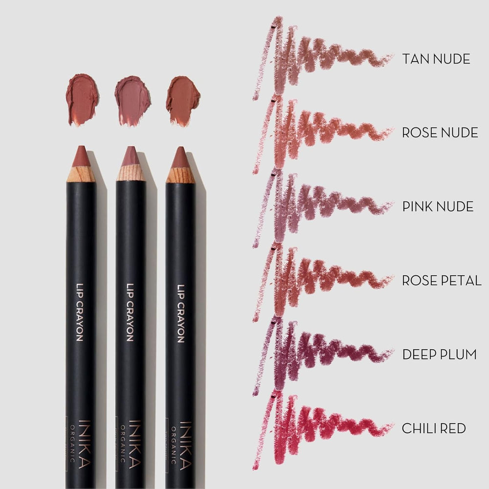 INIKA Lipstick Crayon Organic Carnauba Wax delivers lasting definition.