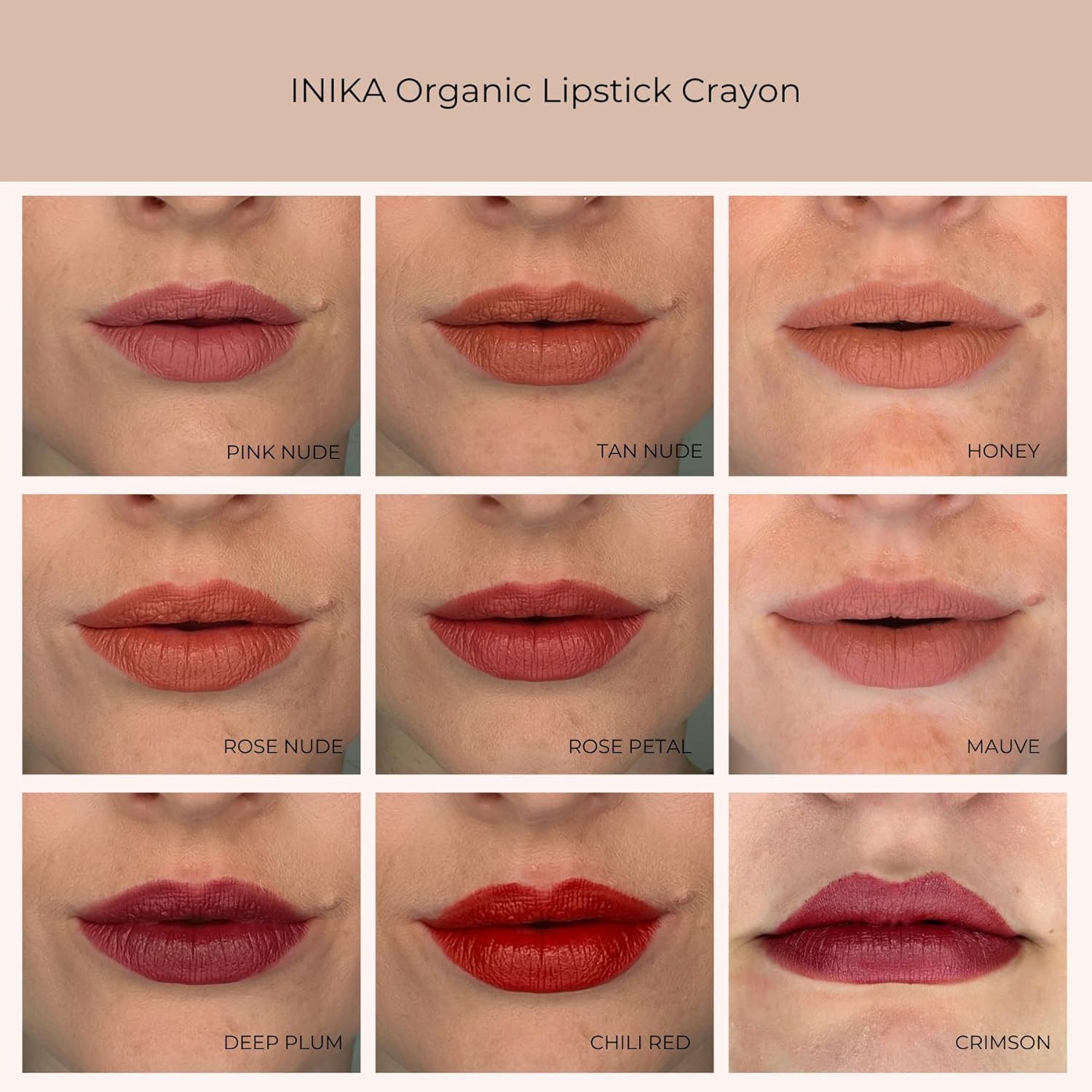 INIKA Lipstick Crayon Packaging Sustainable highlights eco-friendly packaging.