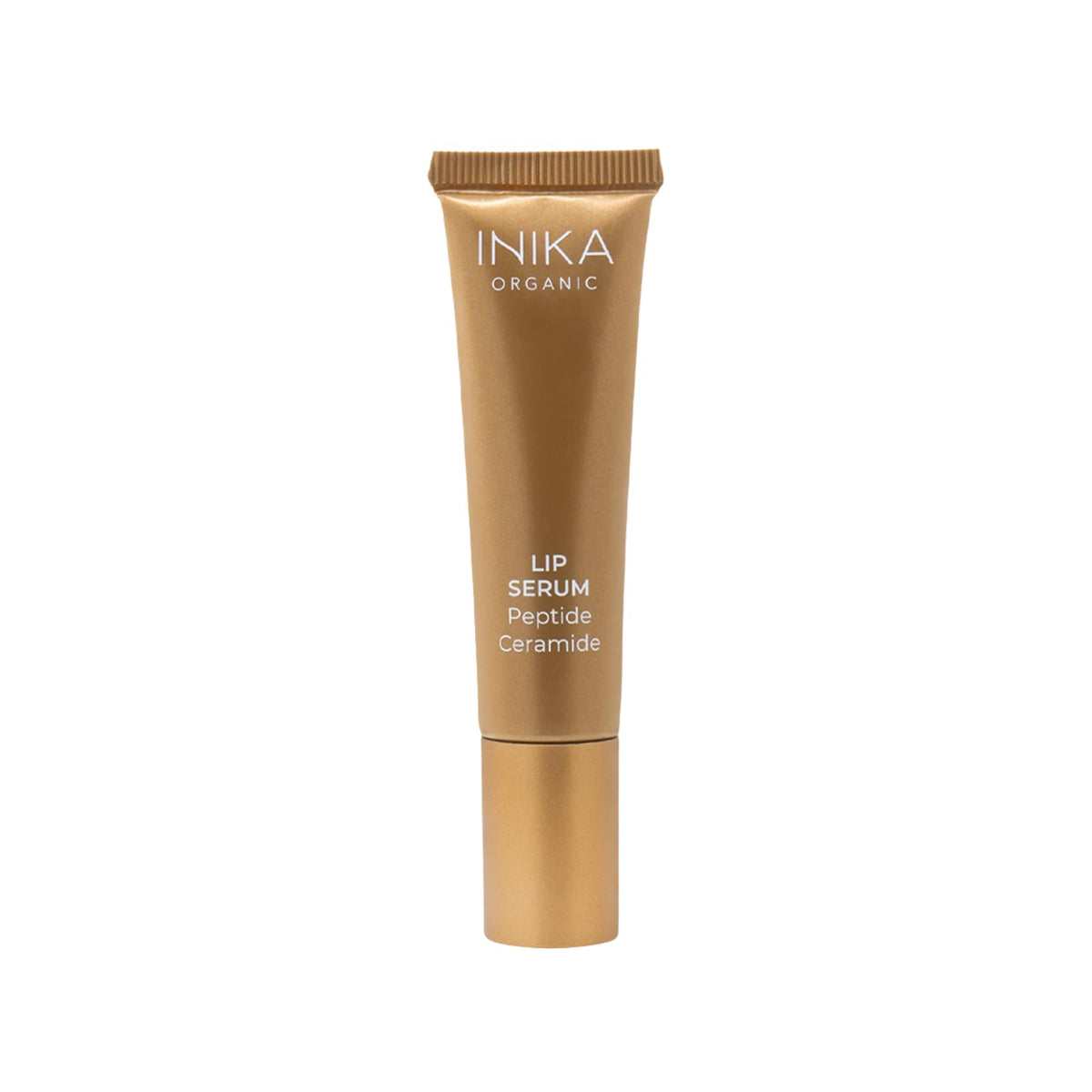 INIKA Organic Lip Serum bottle-front with glossy finish for hydrated lips