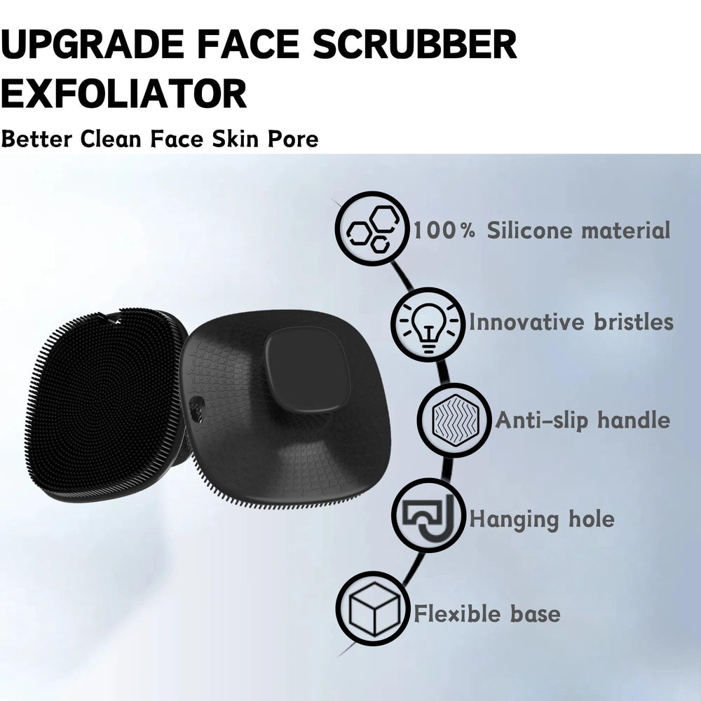 INKERLEE face scrubber ergonomic handle prevents slips.