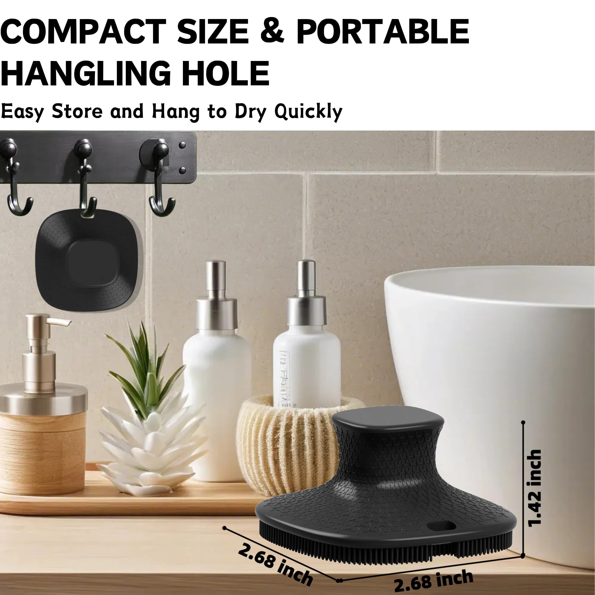 INKERLEE face scrubber hanging hole for easy drying.