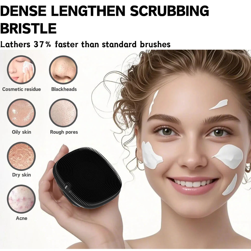 INKERLEE face scrubber slip-proof surface helps grip.