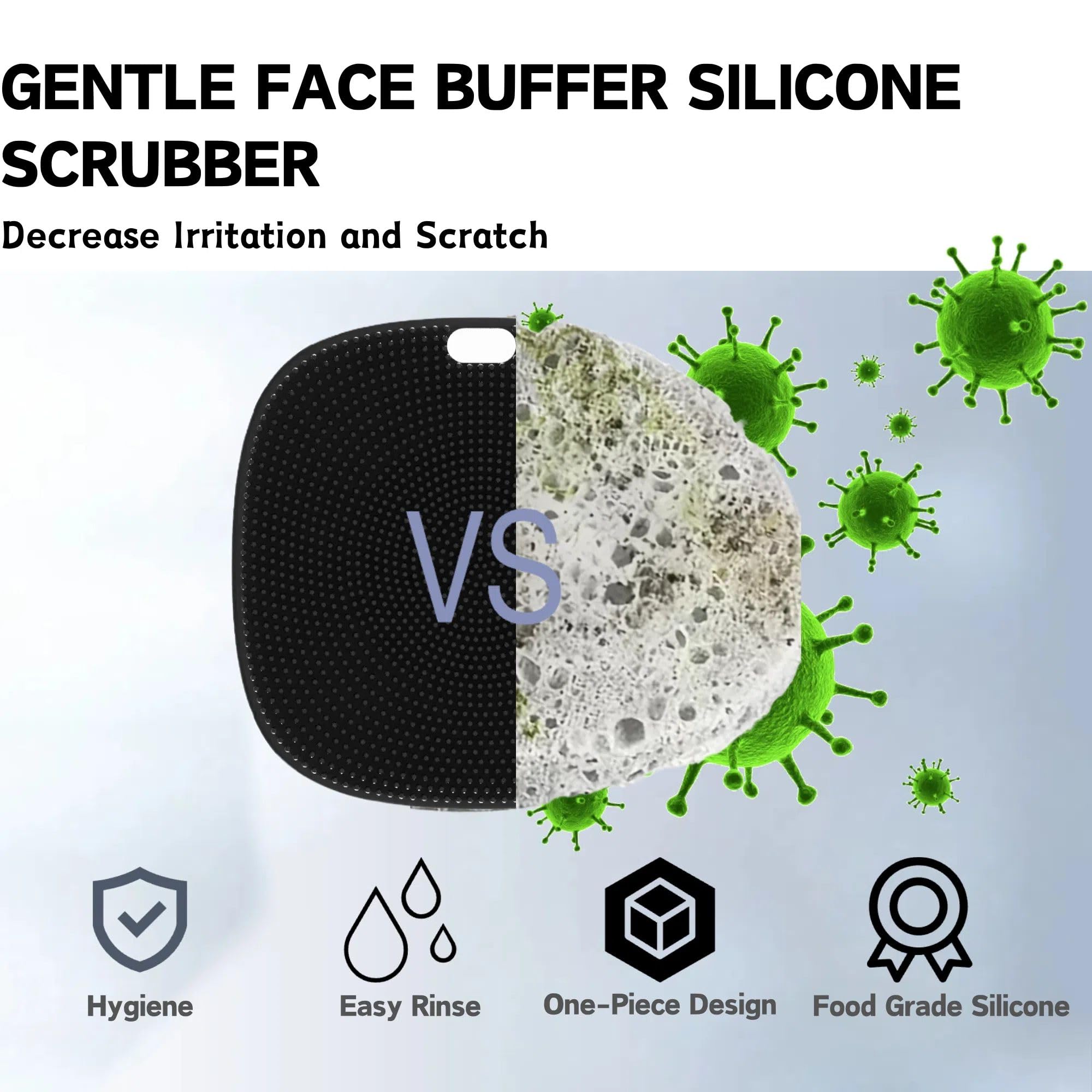 INKERLEE face scrubber waterproof design for shower use.